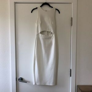 White Chic Asos Tall MIDI Bodycon Dress w/ Cutout
